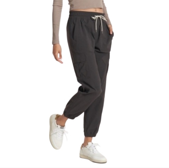 Vuori Pants - Vuori Vintage Black Scout Jogger Size S Cargo Pant Drawstring Pockets Athleisure